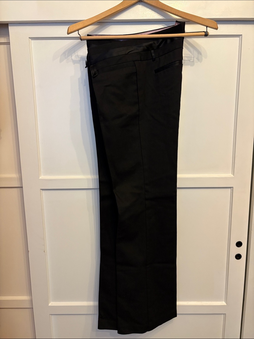 Stooshy Black Straight-Leg Trousers
